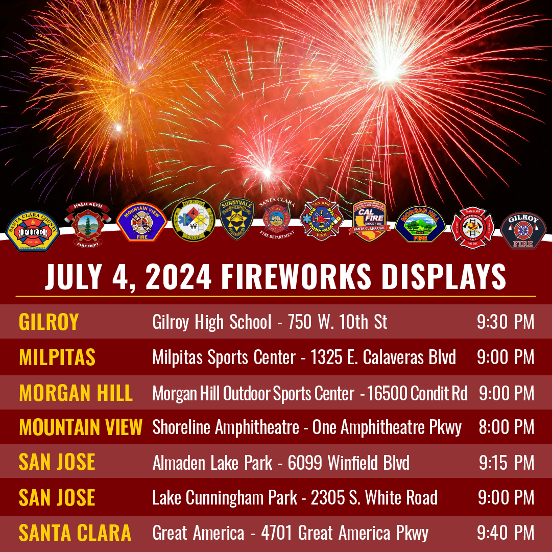 Santa Clara County Fire Chiefs urge community members to leave fireworks to the professionals